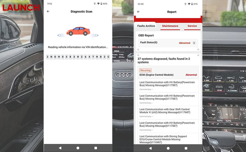 Lecteur OBD2 Bluetooth Launch AIOBD Diagnostic Auto Android iOS