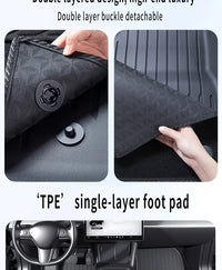 Tapis de Sol Tesla Model 3 Highland 2024-2026 TPE Ensemble 3 à 12 Pièces Simple ou Double Couche
