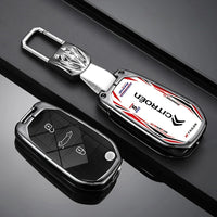 Étui de Protection Clé Citroën C3 C4 C5 Berlingo Picasso Alliage de Zinc Blanc ou Noir