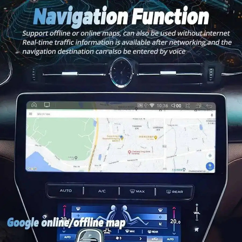 Autoradio Android 13 Maserati Quattroporte 2013-2020 Écran 12,3 Pouces CarPlay GPS 4G