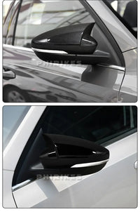 Coques de Rétroviseur Skoda Octavia 3 2013-2019 et VW T-Roc T-Cross 2018-2021 Style Bec, Aspect Carbone ou Noir Brillant
