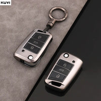 Étui de Protection Clé Volkswagen Polo Golf 7 Tiguan Skoda Octavia Kodiaq Karoq Seat Ateca Gris
