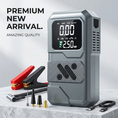Démarreur de Batterie 1000A Compresseur 150 PSI Portable
