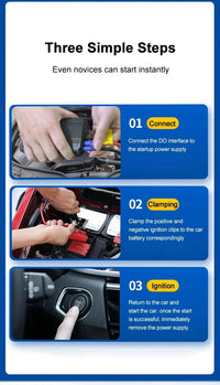 Booster de Batterie Voiture EAFC 600A 2000A Démarreur Portable 12V
