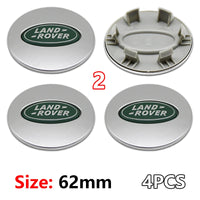Cache-Moyeux Land Rover 62 mm Lot de 4 Emblèmes de Jante 3D ABS Chromé pour Evoque Defender Discovery 4 Range Rover Sport