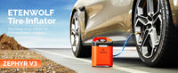 Gonfleur de Pneu ETENWOLF V3 160 PSI Compresseur Portable 7800 mAh