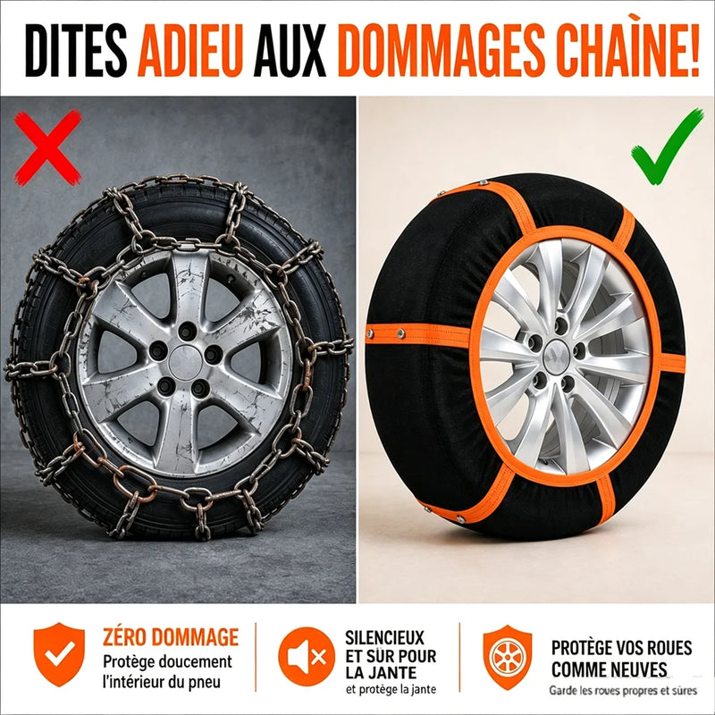 Chaussettes à Neige Textile Épaisses Anti-Usure Voiture et SUV