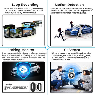 Dashcam Acceo Double Caméra 4,3 Pouces IPS