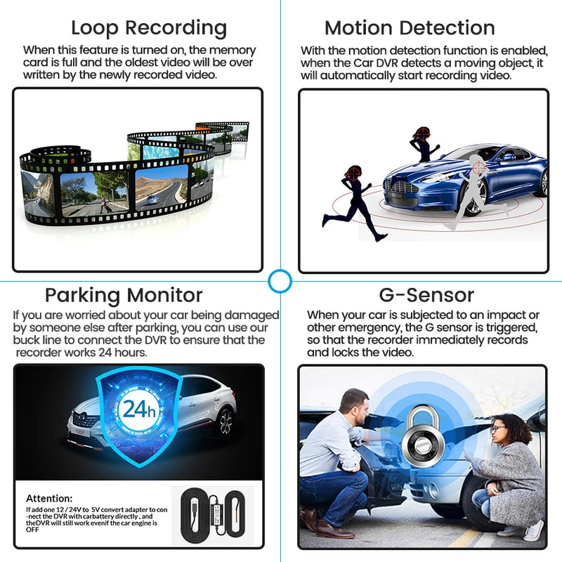 Dashcam Acceo Double Caméra 4,3 Pouces IPS