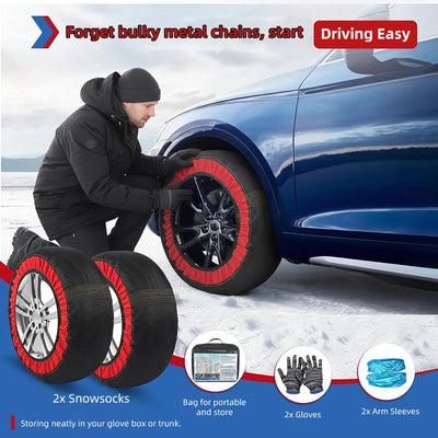 Chaussettes à Neige Voiture SUV Textile Antidérapant
