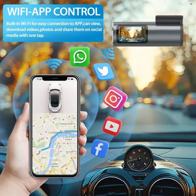 Dashcam 4K Double Objectif GPS WiFi Vision Nocturne