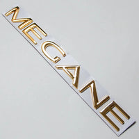 Logo Renault Mégane, Lettres de Coffre 3D 23,5 cm Rouge, Noir, Chrome ou Or, Mégane 1, 2, 3, 4 et RS