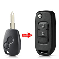 Coque de Clé Renault Mégane Clio Duster Kangoo Modus Twingo Dacia Sandero Logan Nissan Kubistar Clé Rabattable Modifiée