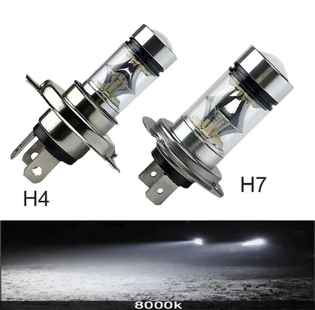 Ampoules LED H4 H7 12000LM 80W Voiture