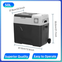 Réfrigérateur de Voiture Podofo 30 L 40 L 50 L Glacière à Compresseur sur Roulettes 12/24 V
