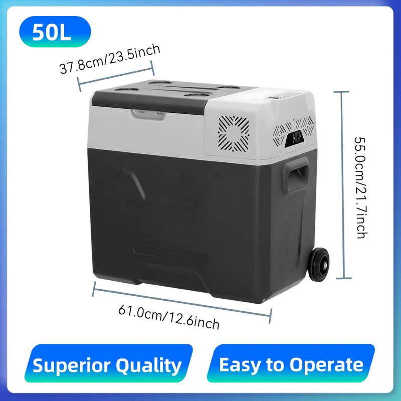 Réfrigérateur de Voiture Podofo 30 L 40 L 50 L Glacière à Compresseur sur Roulettes 12/24 V