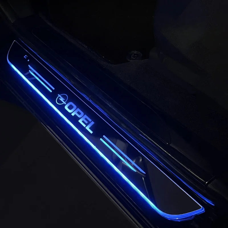 Seuil de Porte LED Acrylique Opel Astra Corsa Zafira Mokka Vectra