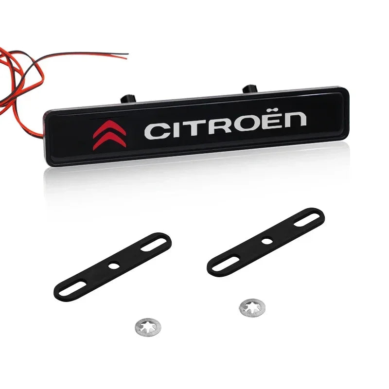 Logo LED Citroën Emblème Lumineux Plaque Avant 16 cm