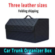 Organisateur de Coffre Voiture Cuir Matelassé Pliable