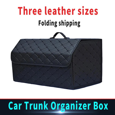 Organisateur de Coffre Voiture Cuir Matelassé Pliable