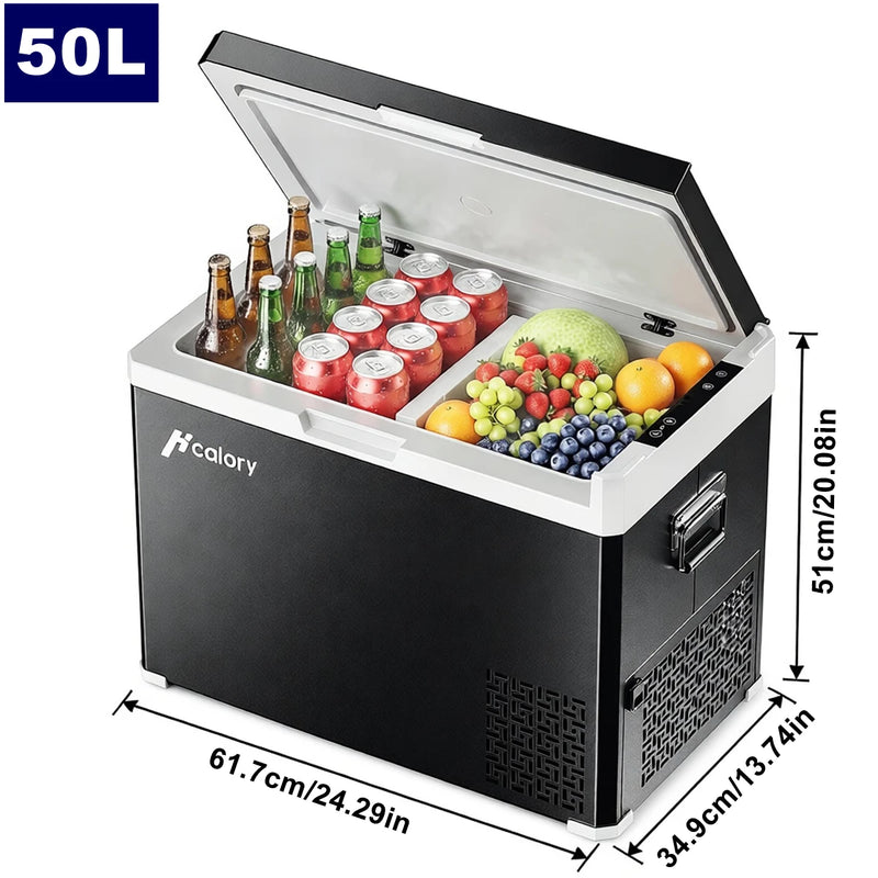 Réfrigérateur de Voiture Hcalory Série D Double Zone Frigo Congélateur à Compresseur 30 40 50 L