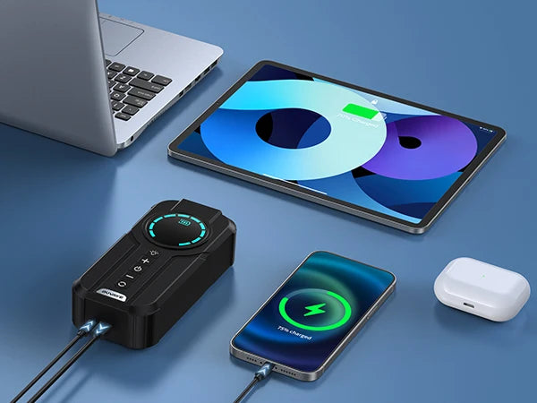 Booster de Batterie Voiture 6000 à 10000 mAh avec Compresseur d'Air