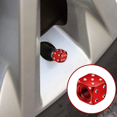 Bouchons de Valve Universels Dés Aluminium Anti-Poussière