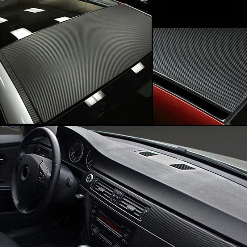 Film Vinyle Adhésif 3D Imitation Carbone 50 x 200 cm Voiture