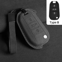 Coque de Clé Peugeot Citroën Suédine Clé Repliable ou Fixe 3 Touches