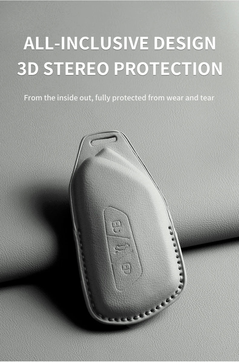 Étui de Protection Clé Cuir Volkswagen Golf 8 ID.3 ID.4 Skoda Octavia 4 Seat Leon 4 Cupra Formentor