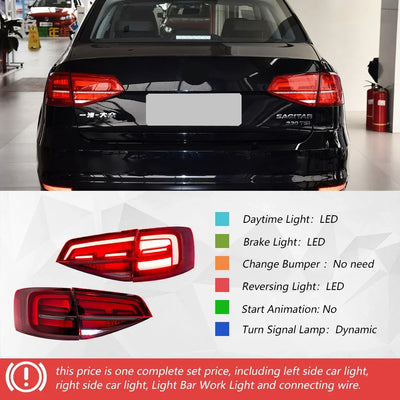 Feux Arrière LED Volkswagen Jetta Mk6 Sagitar 2015-2018
