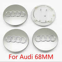 Cache-Moyeux Audi A3 A4 A6 Q5 Q7 60mm 77mm — vue de trois quarts