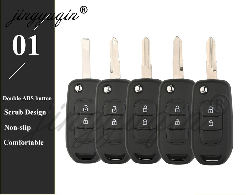 Coque de Clé Renault Pliable Modifiée 2 ou 3 Touches Clio Mégane Duster Kangoo Twingo Sandero Logan Vivaro