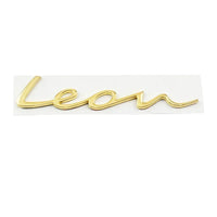 Emblème Lettres LEON 3D en Alliage de Zinc pour Seat Leon MK1 à MK6 et FR, Capitales ou Manuscrit, 5 Coloris