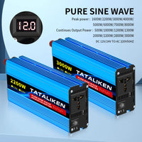 Convertisseur 12V 220V Voiture Pur Sinus 1000 à 6000 W Onduleur 12 V 24 V