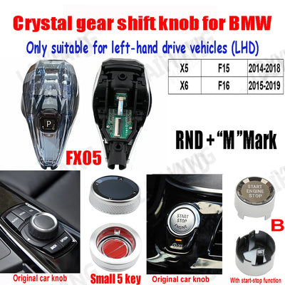 Pommeau de Vitesse Cristal BMW