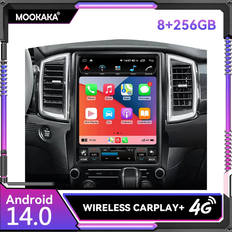 Autoradio Android 14 Ford Ranger Everest 2015-2021 Écran Vertical 12,1 pouces CarPlay GPS