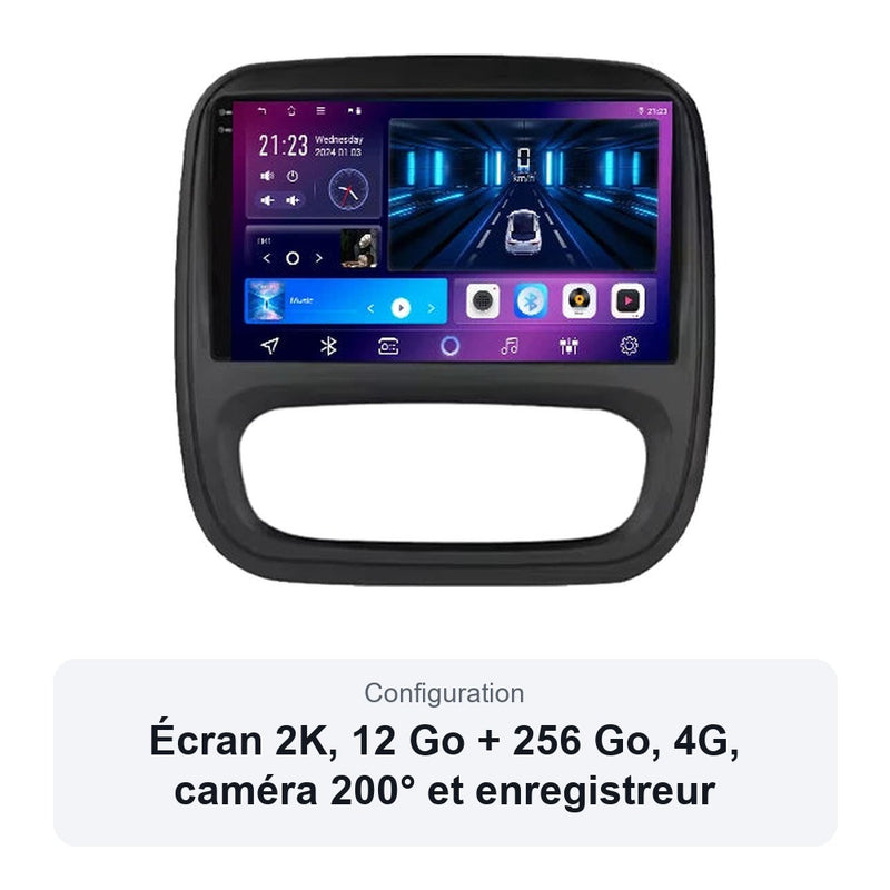 Autoradio Android CarPlay Renault Trafic 3 Opel Vivaro B 2014-2021 9 Pouces