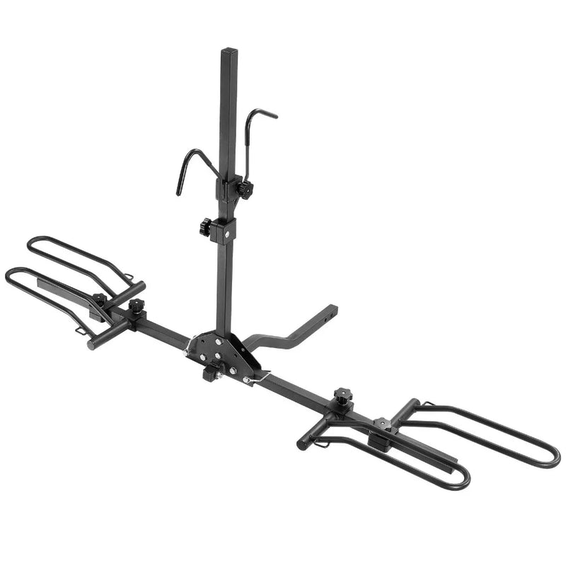 Porte-Vélos sur Attelage pour 2 Vélos Pliable et Inclinable Charge 36 kg avec Récepteur 1,25 Pouce pour Voiture, SUV et Camping-Car