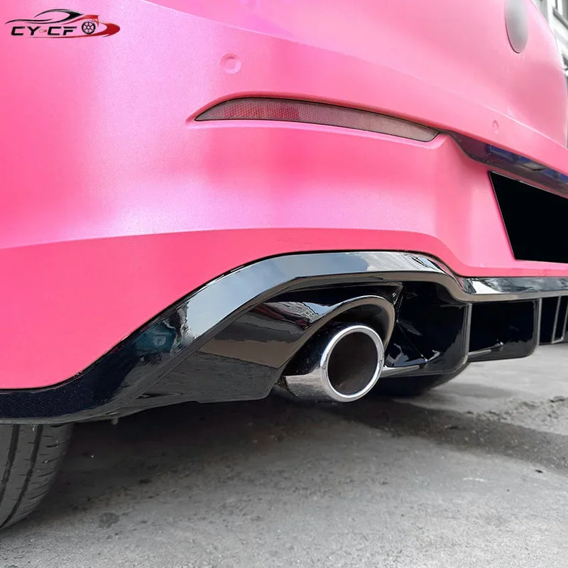 Diffuseur de Pare-Chocs Arrière Volkswagen Golf 8 GTI R-Line 2020-2023 ABS Noir Brillant