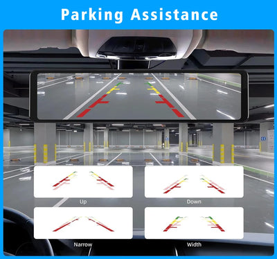 Dashcam Miroir 12 Pouces 4K DUTRIEUX Wi-Fi