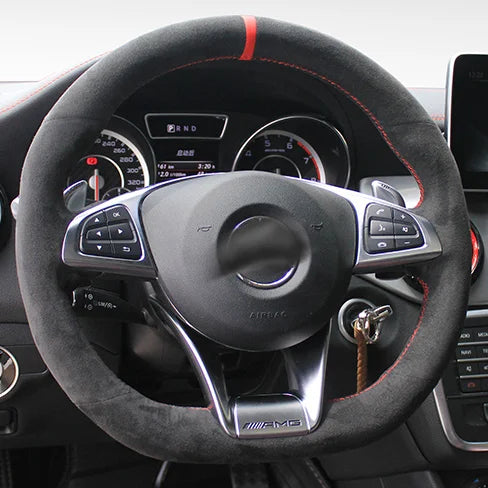 Couvre Volant Alcantara Mercedes W205 R231 GLA 45 — détail du support