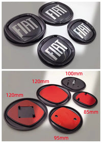 Emblème Fiat 500 Abarth Logo 85 95 100 120 mm pour l'Avant et le Coffre Arrière Autocollant