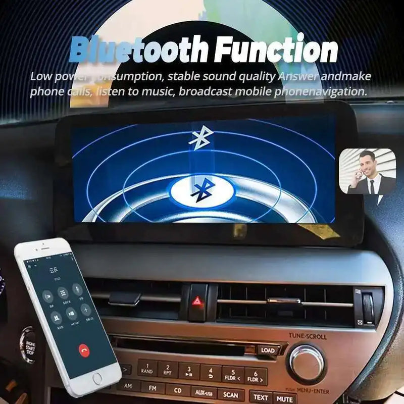 Autoradio Android 14 Écran QLED 12,3 Pouces Lexus RX 270 350 450h 2009-2015 CarPlay Double Système
