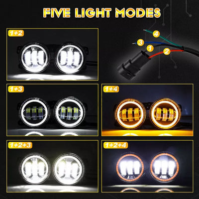Antibrouillards LED DRL Jeep Wrangler JK Dodge Charger
