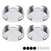 Cache-Moyeux Universels 65 mm Vierges Chromé ou Noir Lot de 4