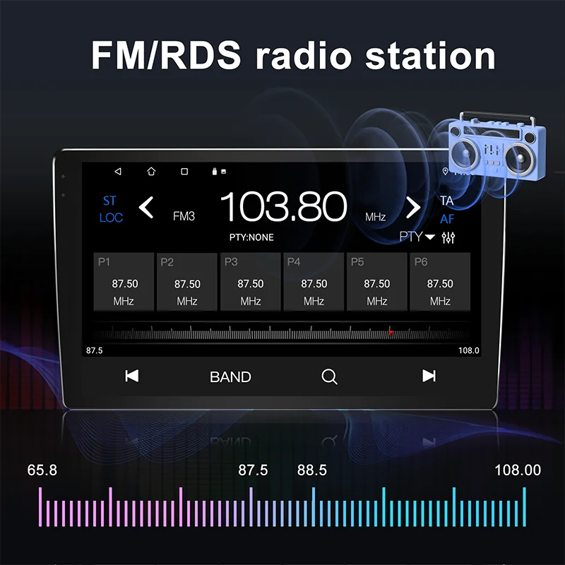 Autoradio Android 10 Pouces Jeep Wrangler JK 2007-2016 CarPlay et Android Auto Sans Fil GPS