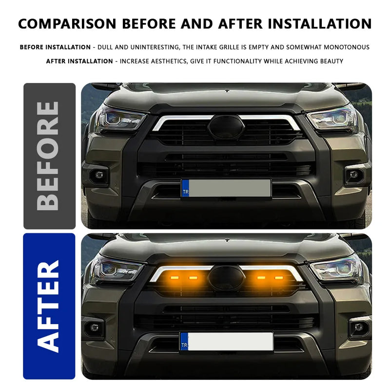 Feux de Calandre LED Nissan Frontier 4, 5 ou 8 Feux RGB ou Couleur