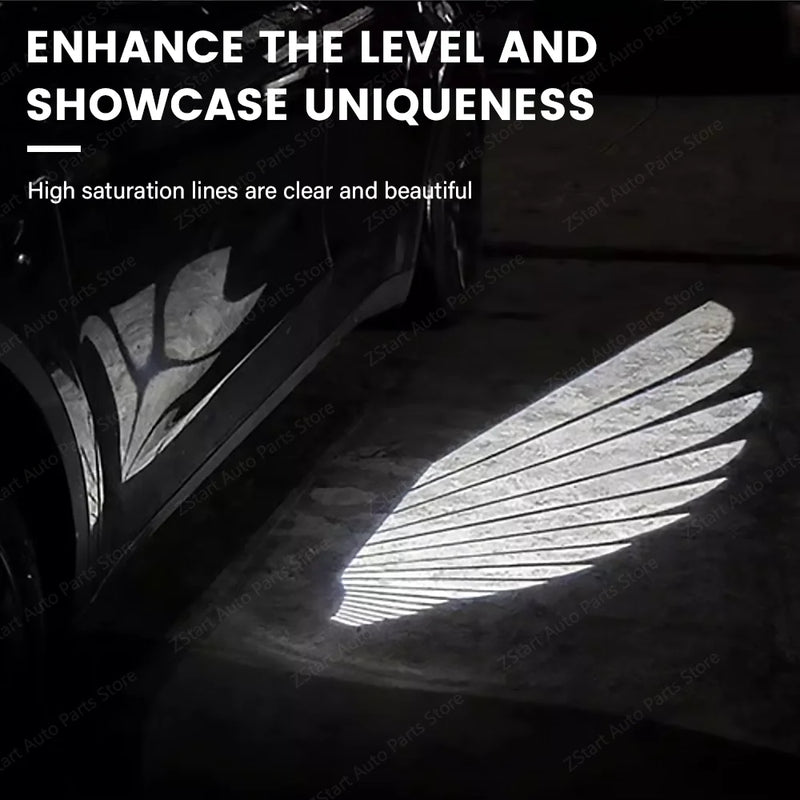 Projecteur Porte Tesla Model Y, Model 3 Highland, Ailes d'Ange, Lumière de Bienvenue