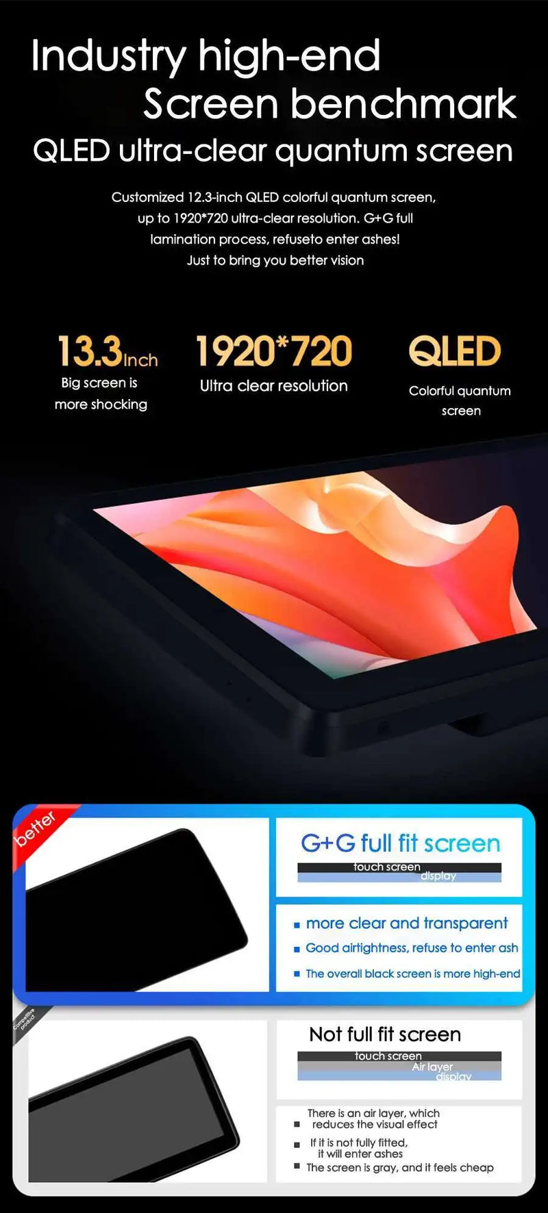 Autoradio Android 13 Écran QLED Dodge Challenger SRT Hellcat 2010-2023 CarPlay Sans Fil GPS 4G